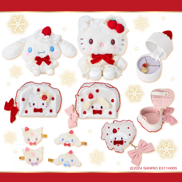 サンリオ　ショートケーキシリーズ　ぬいぐるみ＆ネックレス　3個セット サンリオ マイメロディ ぬいぐるみ ＆ ネックレス ショートケーキ 3